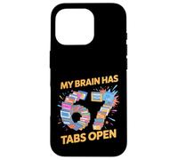 My Brain Has 67 Tabs Open Six Seven Meme Gen Alpha Brainrot Case for iPhone 16 Pro