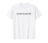 My Brain Has Open Tabs Neurodivergent Pride Value Graphic T-Shirt, Men, White, M