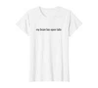 My Brain Has Open Tabs Neurodivergent Pride Value Graphic T-Shirt, Women, White, M
