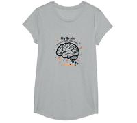 My Brain Has Too Many Tabs Open T-Shirt, Girls, Heather Grey, Medium