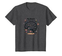 My Brain Has Too Many Tabs Open T-Shirt, Kids, Dark Heather Grey, 10 Years