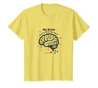 My Brain Has Too Many Tabs Open T-Shirt, Kids, Lemon, 12 Years