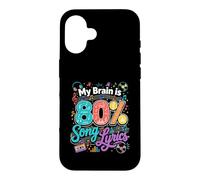 My Brain Is 80 Percent Song Lyrics Music Case for iPhone 16