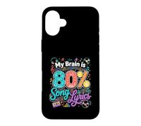My Brain Is 80 Percent Song Lyrics Music Case for iPhone 16 Plus