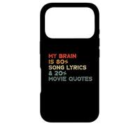 My Brain Is 80% Song Lyrics & 20% Movie Quotes Funny Case for iPhone 17 Pro
