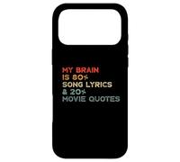 My Brain Is 80% Song Lyrics & 20% Movie Quotes Funny Case for iPhone 17 Pro Max