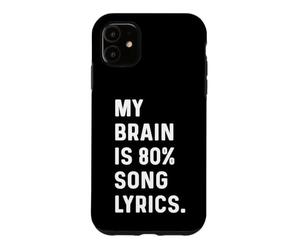 My Brain is 80% Song Lyrics - Country Rap Rock Indie Concert Case for iPhone 11