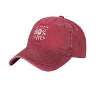 My Brain is 80% Song Lyrics Unisex Trucker Hat Casual Baseball Cap All Weather Sports Hats for Summer Workouts All Seasons