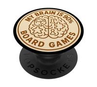 My Brain Is 90% Board Games Lover Boardgame Player Saying PopSockets Adhesive PopGrip