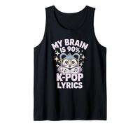 My Brain is 90 Percent K-Pop Lyrics Kawaii Hamster Lover Tank Top
