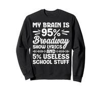 My Brain Is 95% Broadway Lyrics Nerd Musical Theatre Gifts Sweatshirt