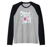 My Brain is 99.9% Song Lyrics Raglan Baseball Tee