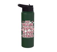 My Brain is 99% K-Pop Lyrics Stainless Steel Insulated Water Bottle