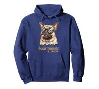 My Brain Is 99 Percent Pugly Thoughts And Snacks Funny Pug Pullover Hoodie