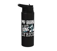 My Brain is 99% Song Lyrics Stainless Steel Insulated Water Bottle