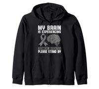 My Brain Is Experiencing Technical - Brain Cancer Warrior Zip Hoodie