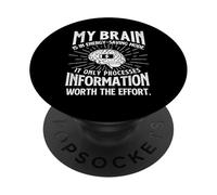 My Brain Is In Energy-Saving Mode - Sarcastic Joke Sarcasm PopSockets Adhesive PopGrip