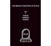 My Brain Is Resting So I Write Things Down