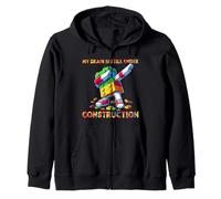 My Brain Is Still Under Construction Master Builder Dabbing Zip Hoodie