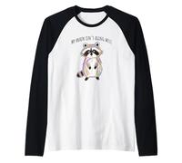 My Brain Isn't Aging Well, Confused Adorable Raccoon Design Raglan Baseball Tee