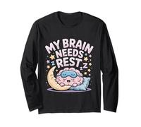 My Brain Needs Rest Burnout Tired Mood Exhausted - Long Sleeve T-Shirt