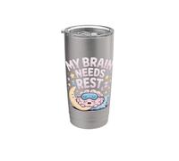My Brain Needs Rest Burnout Tired Mood Exhausted - Stainless Steel Insulated Tumbler