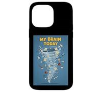 My Brain Today Chaos Tornado Mind To-Do List Humor Funny Art Case for iPhone 14 Pro Max