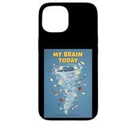 My Brain Today Chaos Tornado Mind To-Do List Humor Funny Art Case for iPhone 15