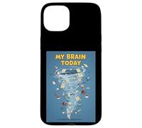 My Brain Today Chaos Tornado Mind To-Do List Humor Funny Art Case for iPhone 15 Plus