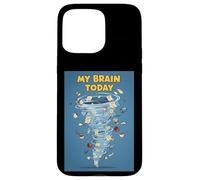 My Brain Today Chaos Tornado Mind To-Do List Humor Funny Art Case for iPhone 15 Pro Max