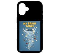 My Brain Today Chaos Tornado Mind To-Do List Humor Funny Art Case for iPhone 16