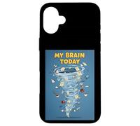 My Brain Today Chaos Tornado Mind To-Do List Humor Funny Art Case for iPhone 16 Plus