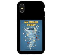 My Brain Today Chaos Tornado Mind To-Do List Humor Funny Art Case for iPhone X/XS