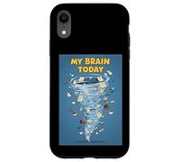 My Brain Today Chaos Tornado Mind To-Do List Humor Funny Art Case for iPhone XR