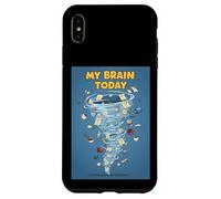 My Brain Today Chaos Tornado Mind To-Do List Humor Funny Art Case for iPhone XS Max