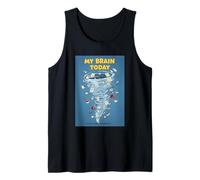 My Brain Today Chaos Tornado Mind to-Do List Humor Funny Art Tank Top