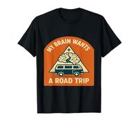 My Brain Wants A Road Trip Retro Travel Van Life T-Shirt
