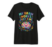 My Brain Works Just Fine Autism Awareness Puzzle Brain Premium T-Shirt