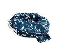 My Brest Friend Original Nursing Pillow, Breastfeeding, Pocket & Removable Slipcover, Navy Bluebells