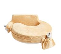 My Brest Friend Super Deluxe Nursing Pillow - Enhanced Comfort & Ergonomic Breastfeeding Pillow for Ultimate Support For Mom & Baby - Adjustable and with Handy Side Pocket, Gold