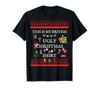MY BRITISH UGLY CHRISTMAS, UNION JACK UK FLAG UNITED KINGDOM T-Shirt