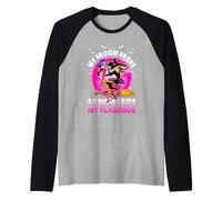 My Broom Broke So Now I Ride My Flamingo Halloween Witch Raglan Baseball Tee