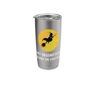 My Broomstick Runs On Coffee Flying Witch Caffeine Lover Stainless Steel Insulated Tumbler