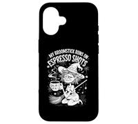 My Broomstick runs on Espresso Shots Funny Witch Halloween Case for iPhone 16