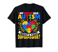 My Brother Has Autism What's Your Superpower - Autism Day T-Shirt