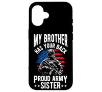 MY BROTHER HAS YOUR BACK Proud Military Sister Case for iPhone 16
