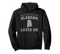 My Brother In Alabama Loves Me America Vintage State Pullover Hoodie