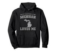 My Brother In Michigan Loves Me America Vintage State Pullover Hoodie