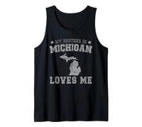 My Brother in Michigan Loves Me America Vintage State Tank Top