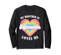 My Brother in Minnesota Loves Me Heart USA US State Long Sleeve T-Shirt